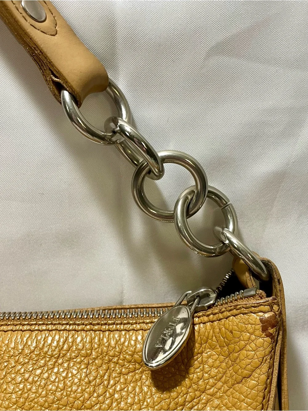 Vintage Furla Studded Leather Hobo Shoulder Bag ✨RARE✨